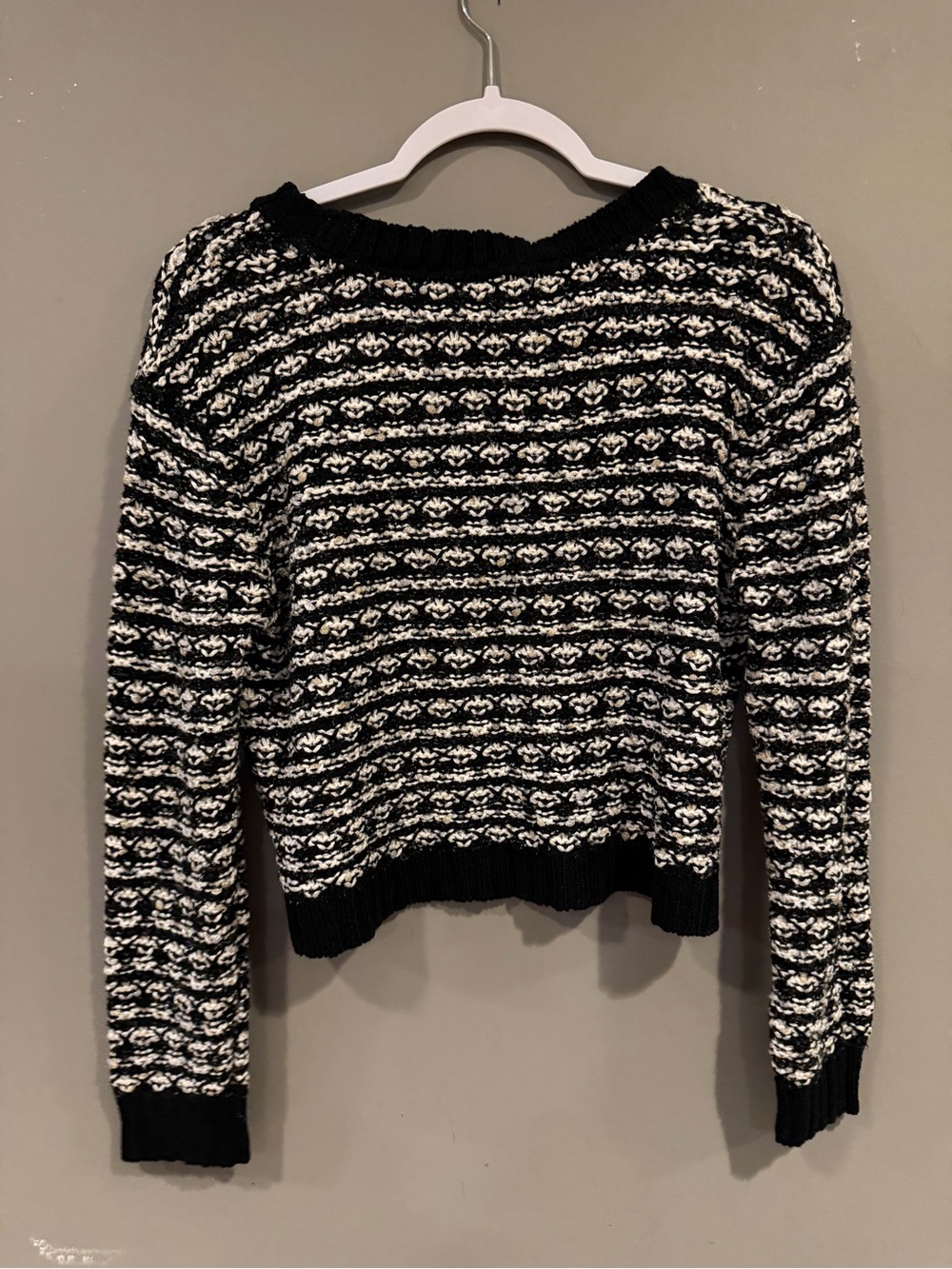 Oui Knit Women’s Sweater in Black & White - Picture 4 of 4